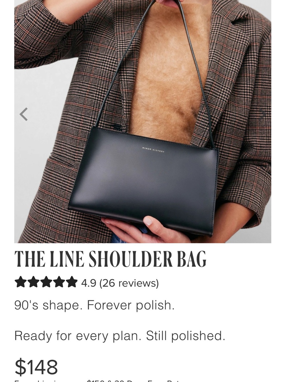Minor History Line Shoulder Bag